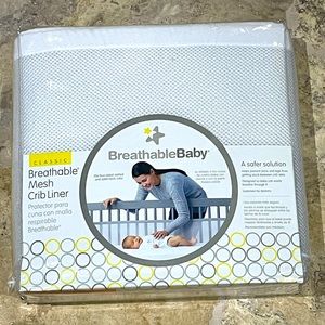 Breathable mesh crib liner